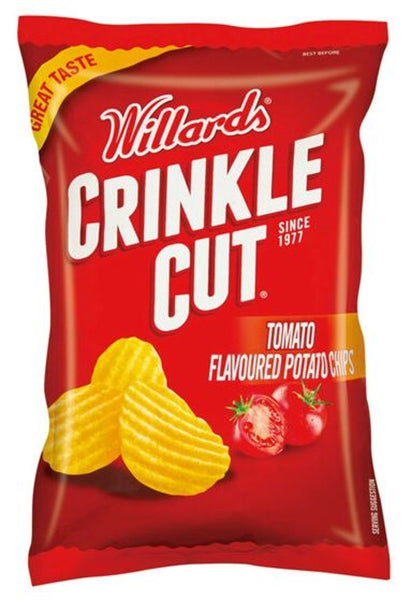 Willards Crinkle Cut Tomato Chips 120g